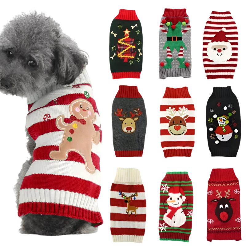 Xmas Knit Dog Sweater