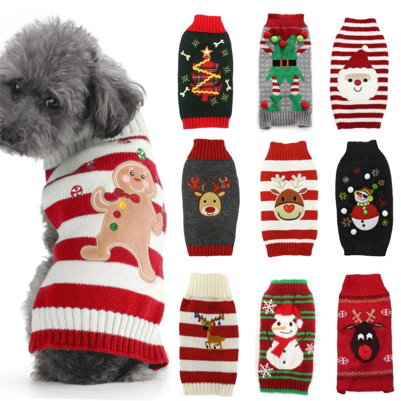 Xmas Knit Dog Sweater