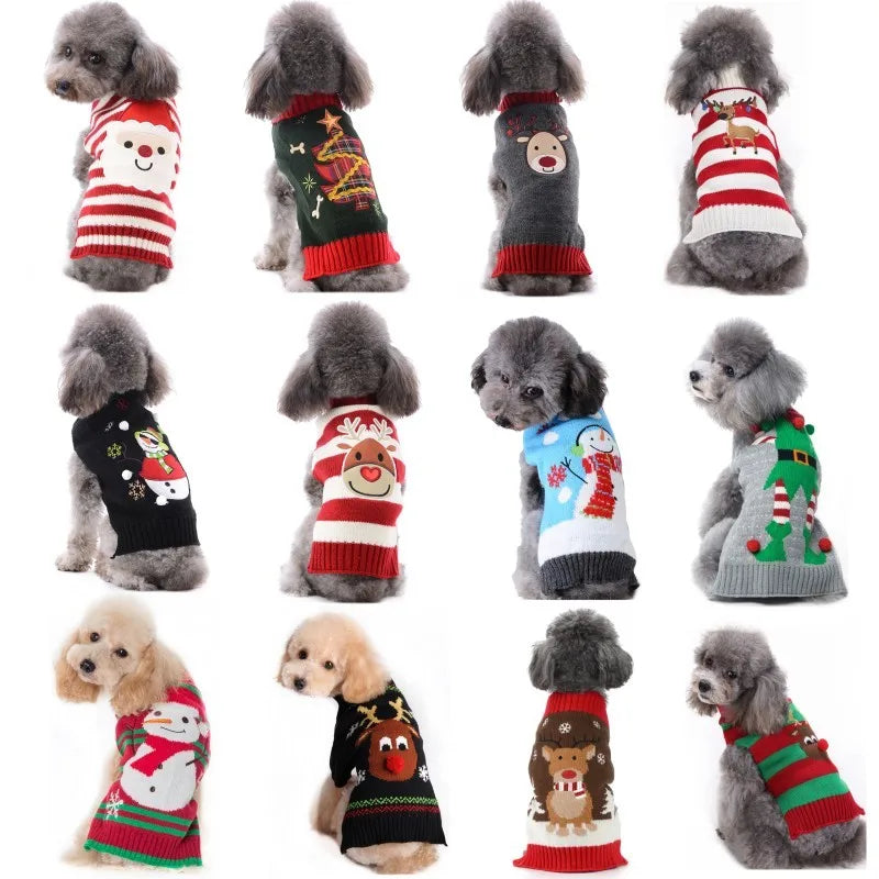 Xmas Knit Dog Sweater